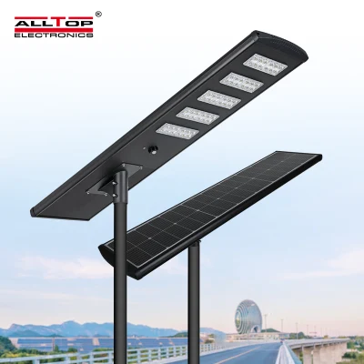 Alltop Best Selling Energy Saving Lamp Waterproof IP65 Wholesale Road Lighting 60W 100W 120W 150W Security All in One Integrated Solar LED Street Light